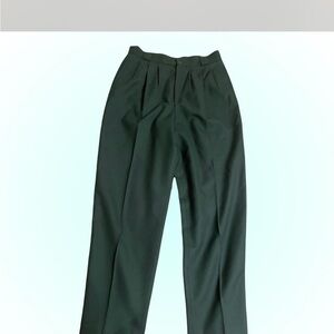 Vintage Dark Green Wool Trousers